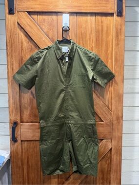 RomperJack Olive Green Button-Up Romper